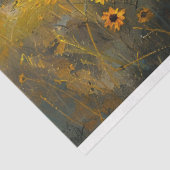 Gelbe Blume des weißen Stalls rustikale Decoupage Seidenpapier (Ausschnitt)