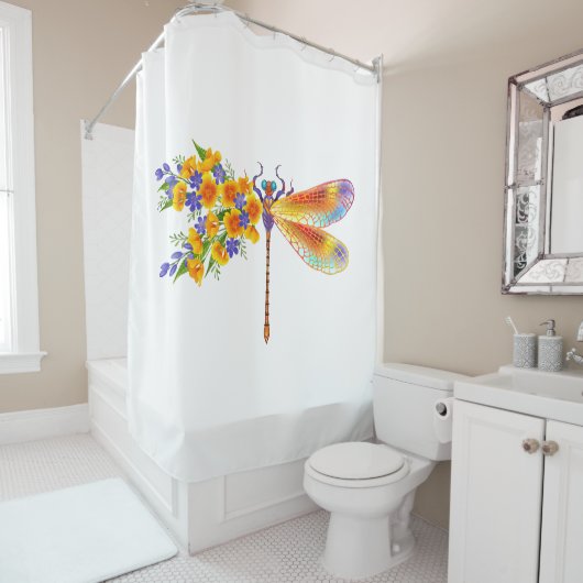 Gelbe Blume Duschvorhang (Beispiel)
