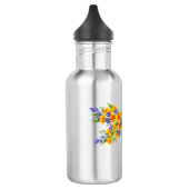 Gelbe Blume Edelstahlflasche (Links)