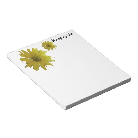 Gelbe Blume Editor Notizblock (angewinkelt)