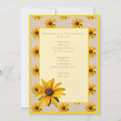 Gelbe Blume Einfache Hochzeit Einladung (Rückseite)