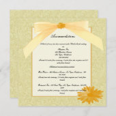 Gelbe Blume Einladung (Vorne/Hinten)