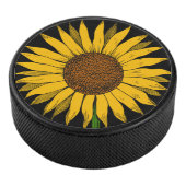 Gelbe Blume Eishockey Puck (3/4)