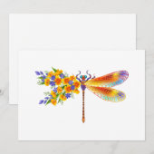 Gelbe Blume Feiertagskarte (Vorne/Hinten)