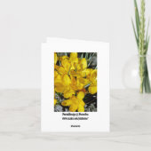 Gelbe Blume Feiertagskarte (Rückseite)