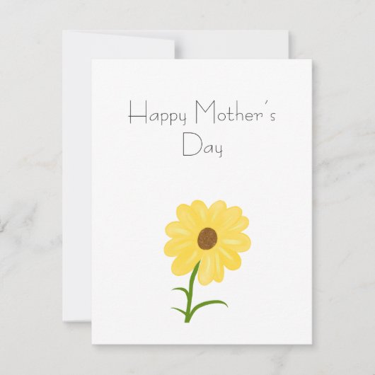 Gelbe Blume Feiertagskarte (Vorderseite)