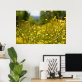 Gelbe Blume Feldposter Poster (Heimbüro)