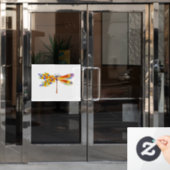 Gelbe Blume Fensteraufkleber (Büro Tür)