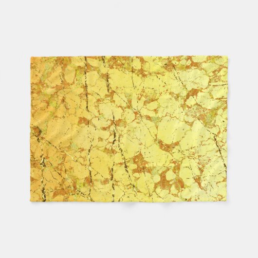 Gelbe Blume Fleecedecke (Vorderseite (Horizontal))