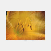 Gelbe Blume Fleecedecke (Vorderseite (Horizontal))
