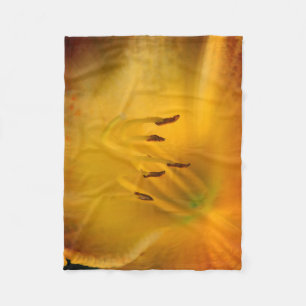 Gelbe Blume Fleecedecke