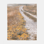 Gelbe Blume Fleecedecke (Vorderseite)
