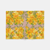Gelbe Blume Fleecedecke (Vorderseite (Horizontal))
