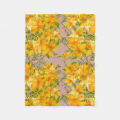 Gelbe Blume Fleecedecke (Vorderseite)