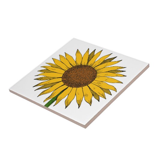 Gelbe Blume Fliese (Seite)