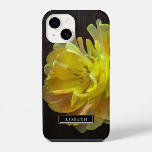 Gelbe Blume Floral iPhone Case Hülle (Rückseite)