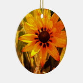 Gelbe Blume Foto Circle Ornament (Rechts)