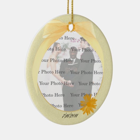 Gelbe Blume Foto Ornament (Rechts)