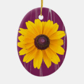 Gelbe Blume Foto Ornament (Vorne)