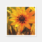 Gelbe Blume Foto Paper Napkins Serviette (Vorderseite)
