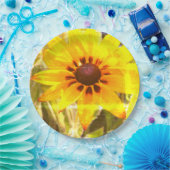 Gelbe Blume Foto Paper Teller (Party)