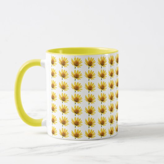 Gelbe Blume Foto Tasse (Links)