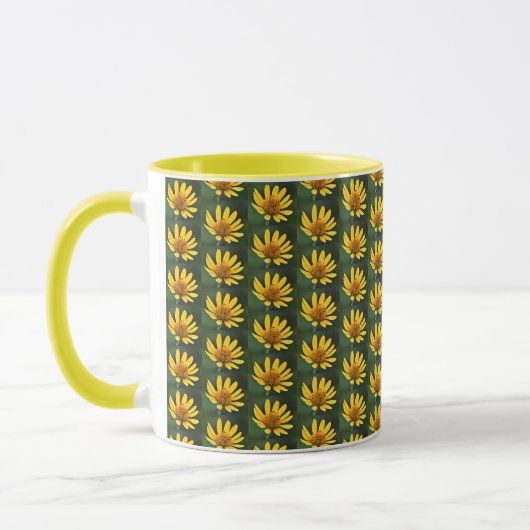 Gelbe Blume Foto Tasse (Links)