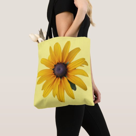 Gelbe Blume Foto Totbeutel Tasche (Von Nahem)