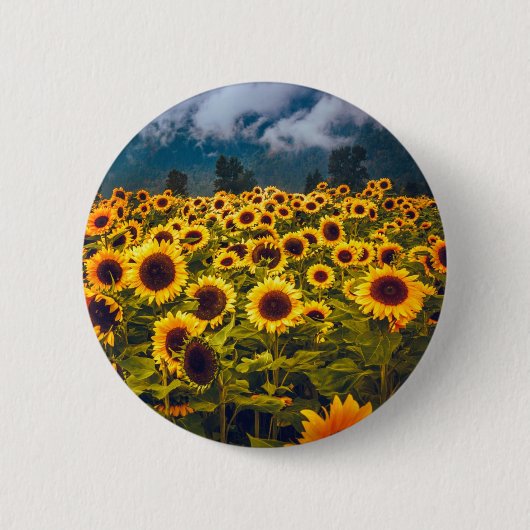 Gelbe Blume für Blumenfelder Button (Vorderseite)
