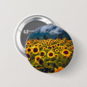 Gelbe Blume für Blumenfelder Button (Vorne & Hinten)