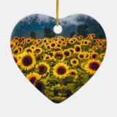 Gelbe Blume für Blumenfelder Keramik Ornament (Hinten)