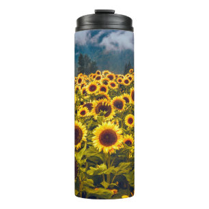 Gelbe Blume für Blumenfelder Thermosbecher