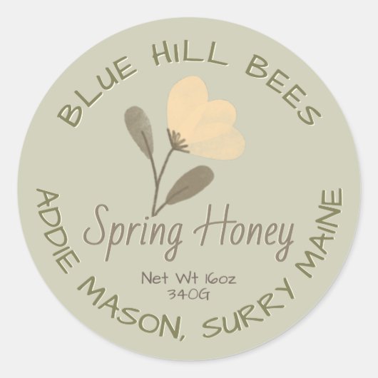 Gelbe Blume für den grünen Frühling Runder Aufkleber (Vorderseite)