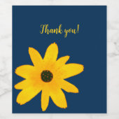 Gelbe Blume für Sonnenblumen Weinetikett (Einzelnes Label)