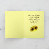 Gelbe Blume Geburtstagskarten Karte (Innenseite)