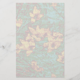 Gelbe Blume gegen Blattarmatte 2 Briefpapier