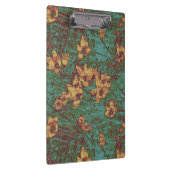Gelbe Blume gegen Blatttarnungsmuster 2 Klemmbrett (Rechts)