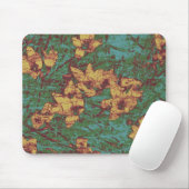Gelbe Blume gegen Blatttarnungsmuster 2 Mousepad (Mit Mouse)