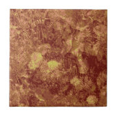 Gelbe Blume gegen Blatttarnungsmuster Fliese (Vorderseite)