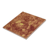 Gelbe Blume gegen Blatttarnungsmuster Fliese (Seite)