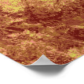 Gelbe Blume gegen ein Muster einer Blattcamouflage Poster (Ecke)