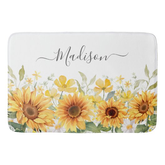 Gelbe Blume Gelbblüte Botanisch Badematte (Vorderseite)