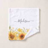 Gelbe Blume Gelbblüte Botanisch Badhandtuch Set (Waschlappen)