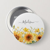 Gelbe Blume Gelbblüte Botanisch Button (Vorne & Hinten)