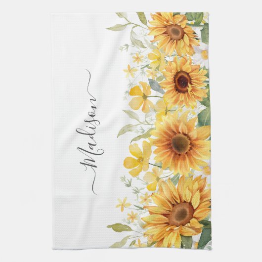 Gelbe Blume Gelbblüte Botanisch Geschirrtuch (Vertikal)