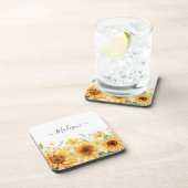 Gelbe Blume Gelbblüte Botanisch Getränkeuntersetzer (Rechte Seite)