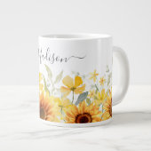 Gelbe Blume Gelbblüte Botanisch Jumbo-Tasse (Vorderseite Rechts)