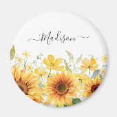 Gelbe Blume Gelbblüte Botanisch Magnet (Vorne)