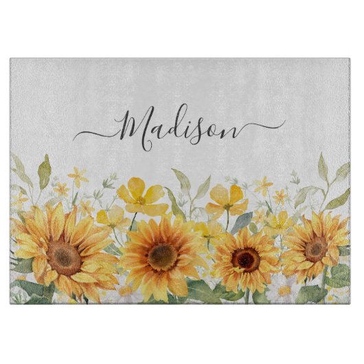 Gelbe Blume Gelbblüte Botanisch Schneidebrett (Vorderseite)