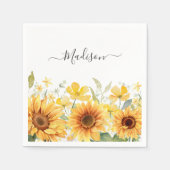 Gelbe Blume Gelbblüte Botanisch Serviette (Vorderseite)